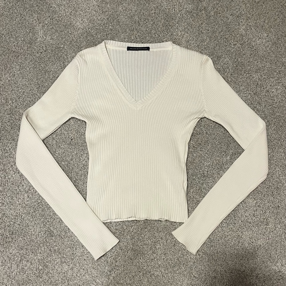 White Brandy Melville Long Sleeve Sweater